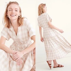 Madewell Linen Button-Down Midi Dress XXS
